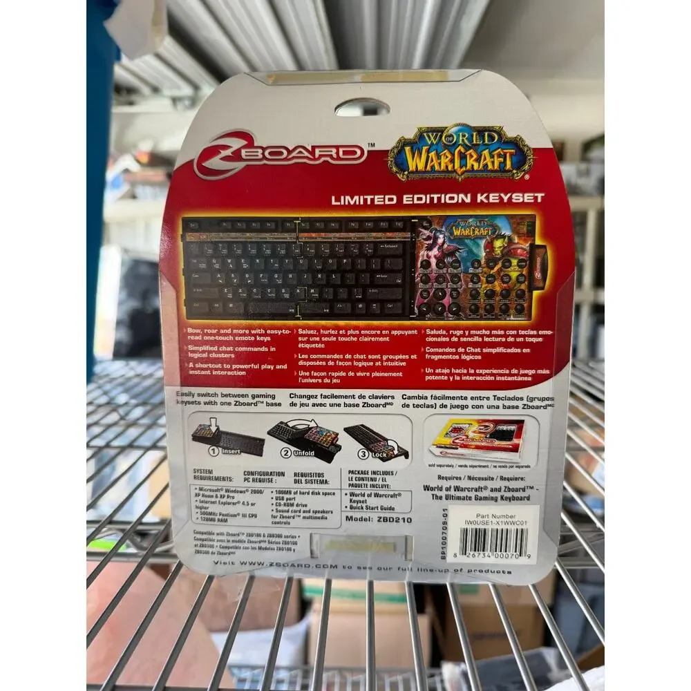 ZBoard World of Warcraft Limited Edition Keyset Gaming Keyboard ZBD210 New